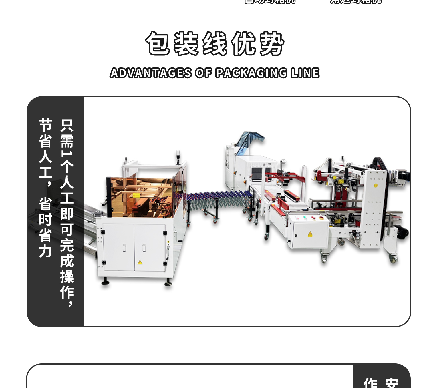 封切熱縮工字封箱流水線